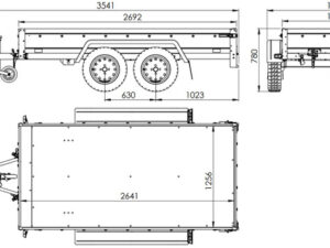 metrapsa.com anhanger 264 2 kipp mit stutzrad rahmen h 800 und blauer abdeckung 4570 1