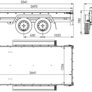 metrapsa.com anhanger 264 2 kipp mit stutzrad rahmen h 800 und blauer abdeckung 4570 1
