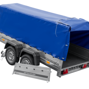 metrapsa.com trailer anhanger 264 2 kipp mit stutzrad rahmen h 800 und blauer abdeckung 4570 6